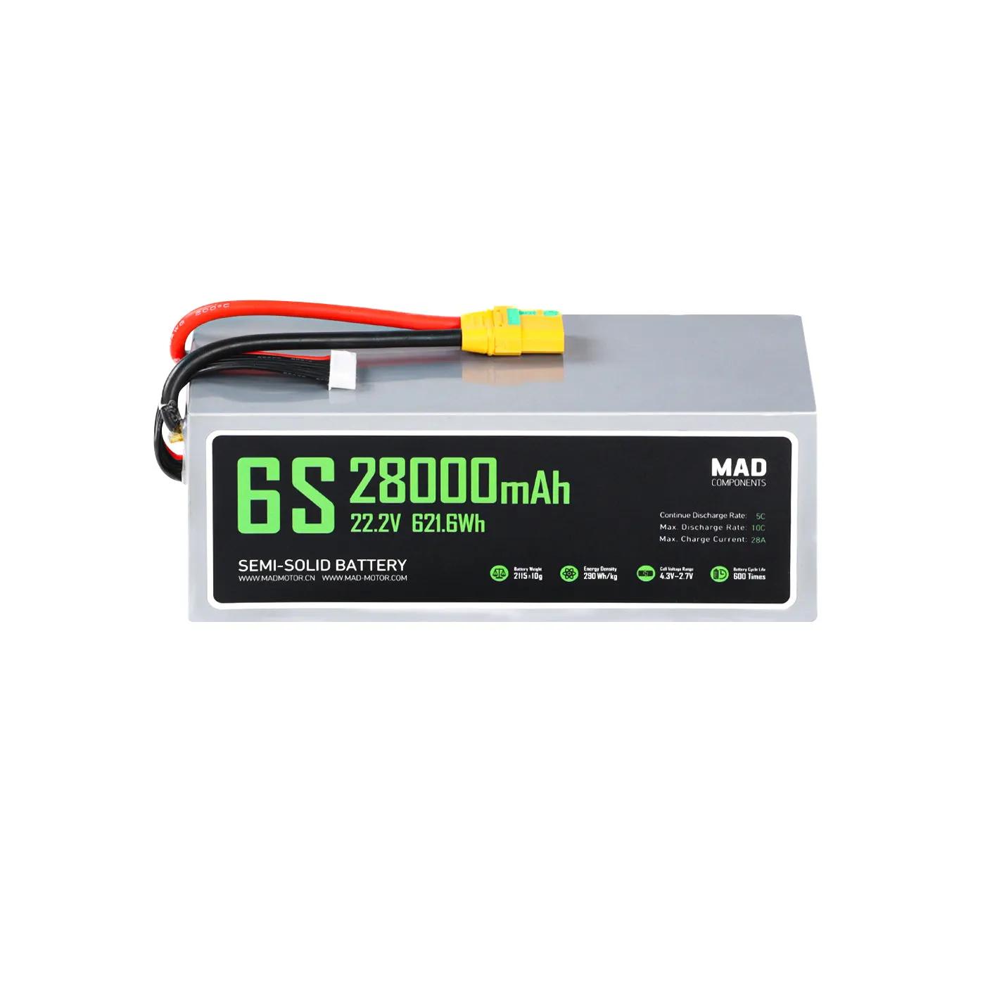 mad-28000mah-5c-222v-6s1p-high-power-density-light-weight-drone-solid-state-lithium-battery