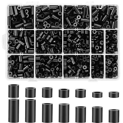 1000pcs-nylon-round-spacer-standoff-screw-nut-assortment-kit