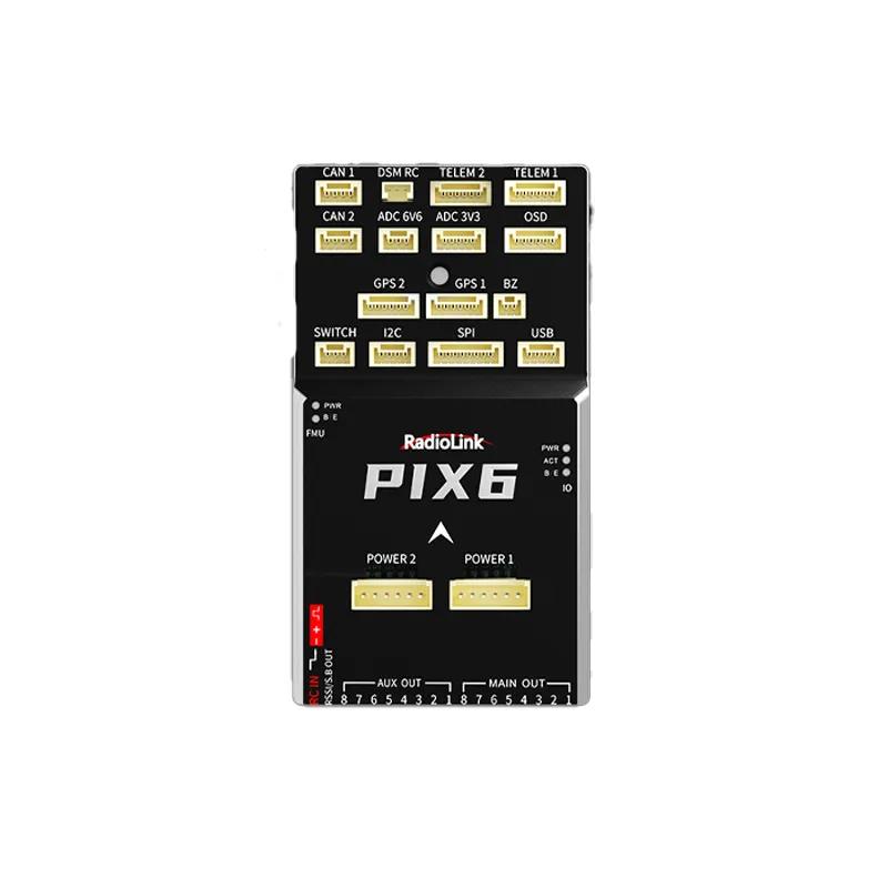 radiolink-pix6-flight-controller-16-channels-output-osd-module-and-dual-gyro-integrated-vibration-damping-fc-for-drone