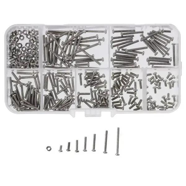 din7985-a2-stainless-steel-phillips-pan-head-screws-with-hex-nuts-310pcs