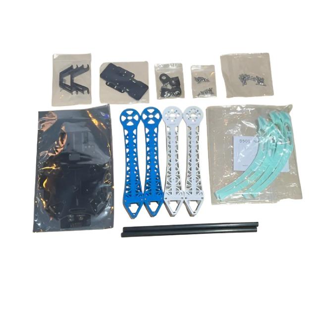 s500-quadcopter-drone-frame-blue-and-white-arm-with-blue-plastic-landing-gear-pcb-version