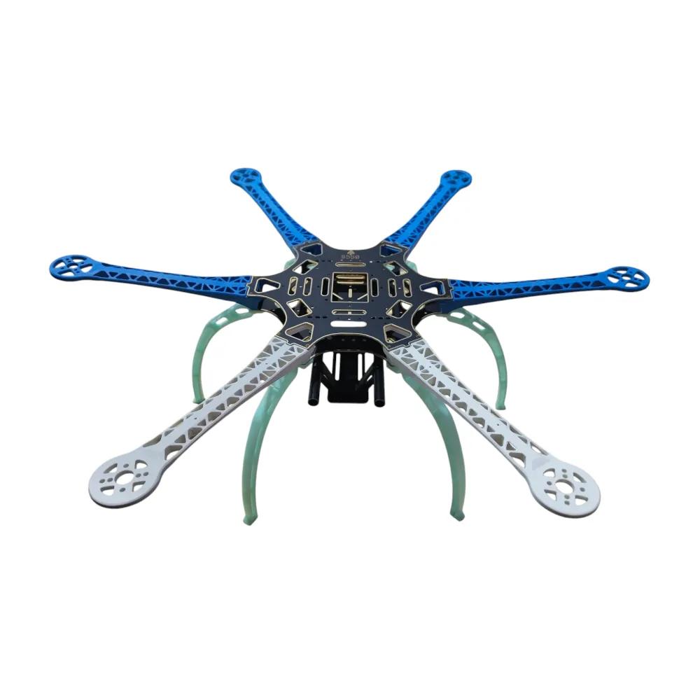 s550-hexacopter-drone-frame-blue-and-white-arm-with-blue-plastic-landing-gear-pcb-version