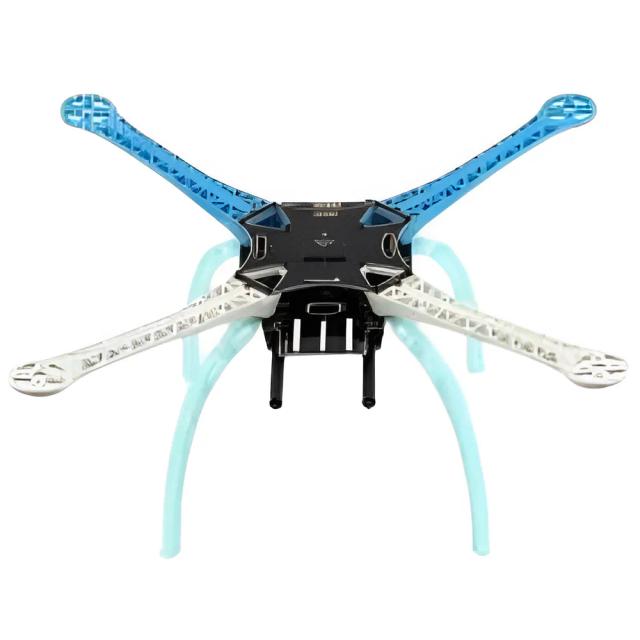 s500-quadcopter-drone-frame-blue-and-white-arm-with-blue-plastic-landing-gear-pcb-version