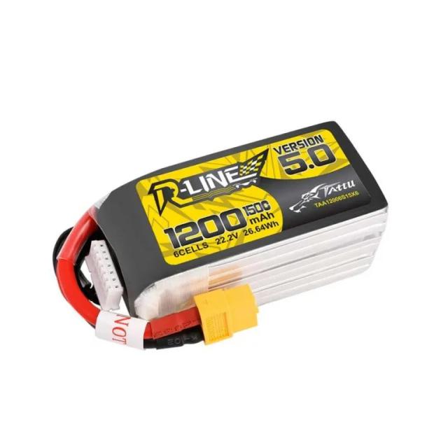 tattu-r-line-v50-1200mah-6s1p-150c-lipo-battery-with-xt60-plug-for-fpv-racing-drones