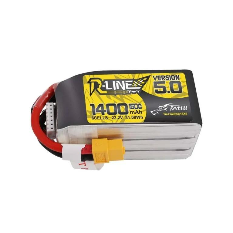 tattu-r-line-v50-1400mah-6s1p-150c-lipo-battery-with-xt60-plug-for-fpv-racing-drones