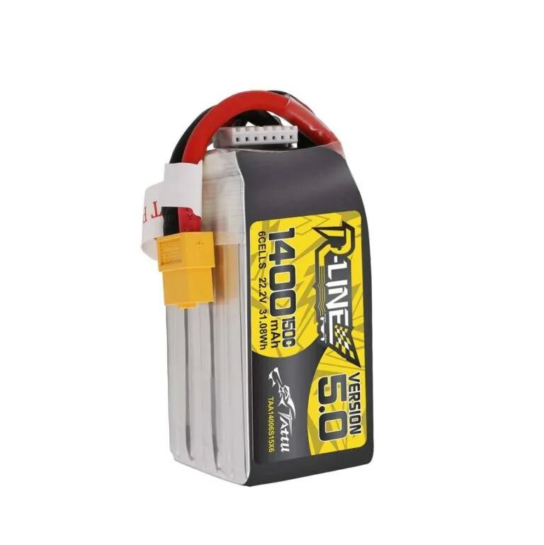 tattu-r-line-v50-1400mah-6s1p-150c-lipo-battery-with-xt60-plug-for-fpv-racing-drones