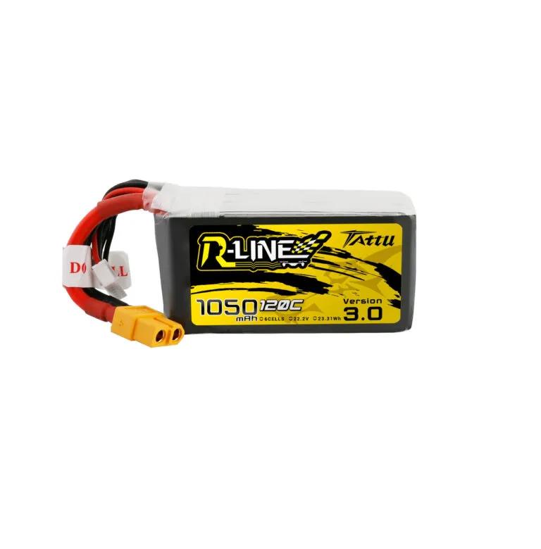 tattu-r-line-v30-1050mah-120c-6s-lipo-battery-with-xt60-plug-for-fpv-drones
